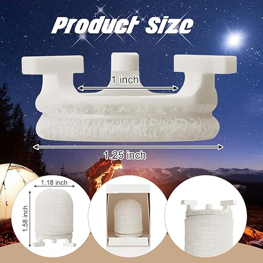 3 Pcs Gas Light Preformed Mantle Gas Lamp Mantles Gaslight Mantles Pre Formed Gas Light Mantel for Indoor Outdoor Gas Lights, White