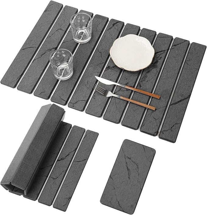 2 PCS Large Stone Dish Drying Mat