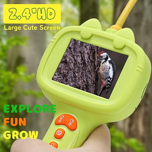 Kids Borescope Snake Camera with Light Toy,Outdoor STEM Science Toys, Nature Educational Exploration Toy Great Gifts for 4 5 6 7 8 9 10 Years Old Boys and Girls Birthday Camp Christmas(16G Card)