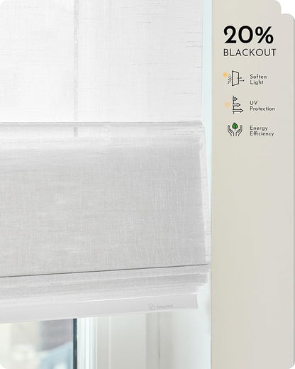 Graywind Smart Roman Shades 20% Blackout Compatible