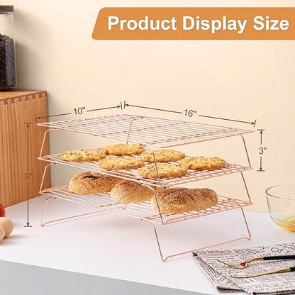 Cooling Rack for Baking 3 Tiers, Stainless Steel Baking Cooking Cooling Racks