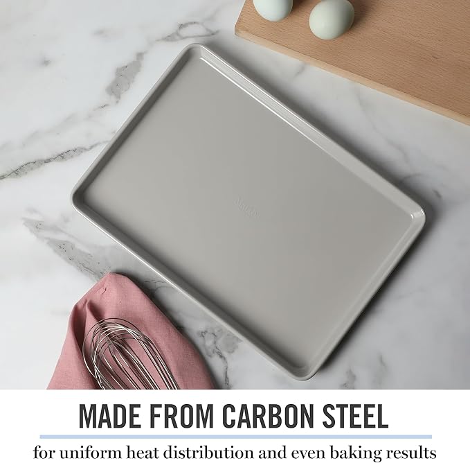 Martha Stewart Gallen 13 x 9 Inch Nonstick Carbon Steel Cookie Sheet – Cool Grey
