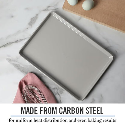 Martha Stewart Gallen 13 x 9 Inch Nonstick Carbon Steel Cookie Sheet – Cool Grey
