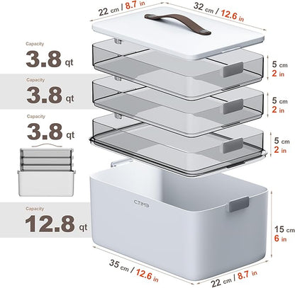 CTIME 4-Tier XL Medicine Organizer