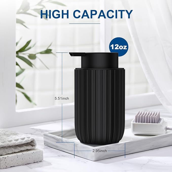 Ceramic Foaming Soap Dispenser, 12 oz Bathroom Foam Hand Soap Dispenser