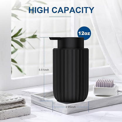 Ceramic Foaming Soap Dispenser, 12 oz Bathroom Foam Hand Soap Dispenser