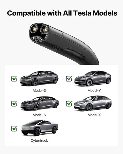 VEVOR Level 1/2 Tesla Charger, 16 Amp, Portable Electric Car EV Charger