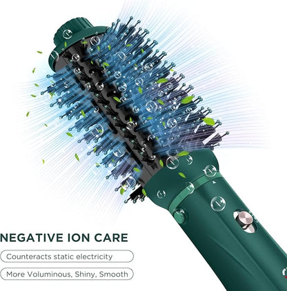 IG INGLAM Hair Dryer Brush, 4-in-1 Detachable Blow Dryer Brush, Ionic Diffuser