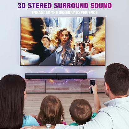Puriom Sound Bar for Smart TV, 100W Sound Bar