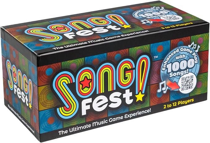 SongFest! is a New Music Trivia Party Game | Song QR Codes Provide Audio Hints to Bring Back Instant Memories Through 5 Plus Decades of Music