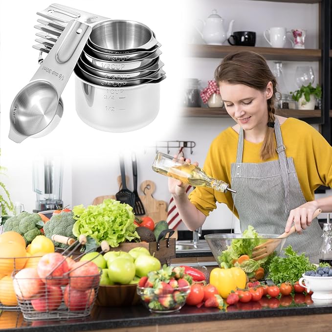 QWORK Stainless Steel Measuring Cups