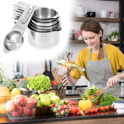 QWORK Stainless Steel Measuring Cups