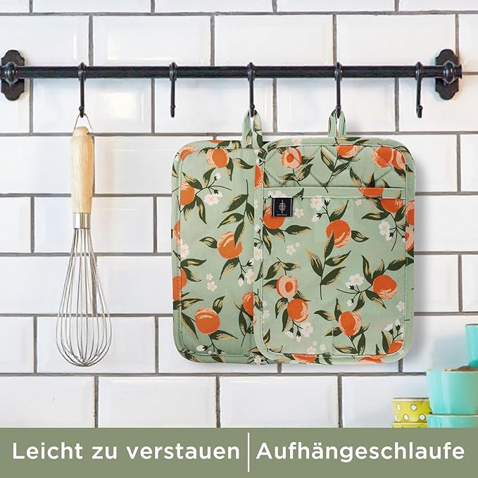 BONTHEE Pot Holders for Kitchen Heat Resistant Hot Pads for Countertops Oven