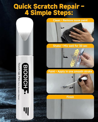 Touch Up Paint Pen Exact Color Match Car Chip and Scratch Repair (for Toyota, Magnetic Gray Metallic(1G3))