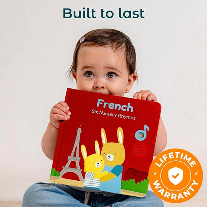 Cali's Books French Nursery Rhymes | New Rechargeable Sound Books | Sound Book for Toddlers 1-3 | Bilingual Books for 1 Year Old | | French Baby Book