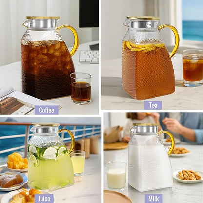 WARMSIMPLE 2 Pack Glass Pitcher