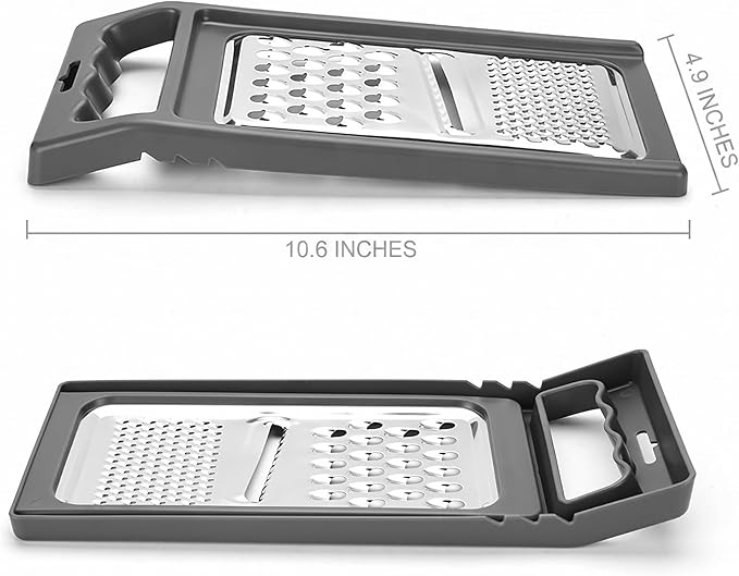 Cheese Grater with Handle, Stainless Steel, Cheese Shredder, Fruit and