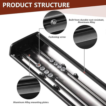 Perfit Liner 6'' Running Boards Compatible for Crew Cab 2007-2018 Chevy Silverado GMC Sierra 1500,2007-2019 2500 3500HD,2019 Ld/Lt Engine Black Textured Aluminum Side Steps Nerf Bars