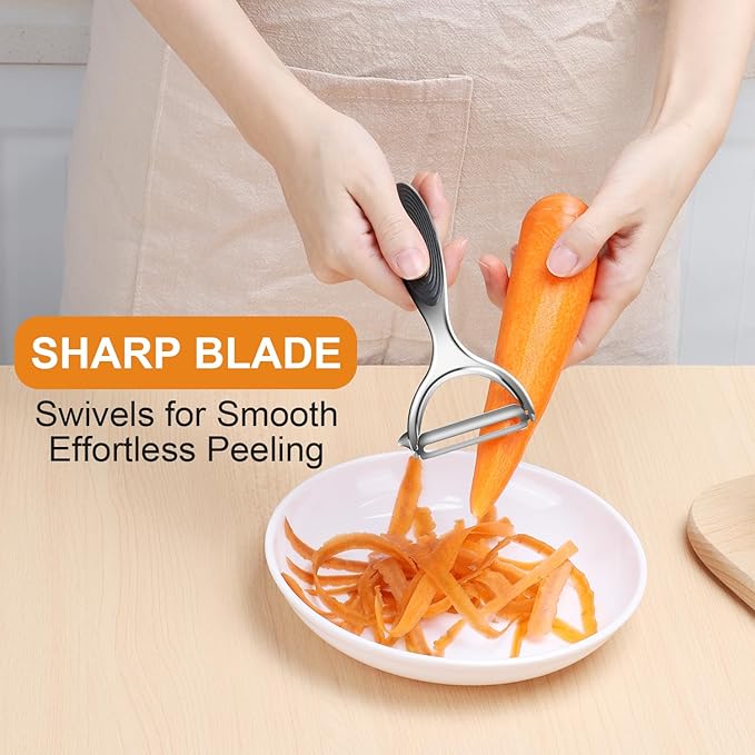 TACGEA Vegetable Peeler for Kitchen, Potato Peelers for Fruit Straight Blade, Durable Non-Slip Handle, Y shape