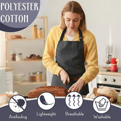 Handepo 12 Pcs Cotton Aprons for Women Men