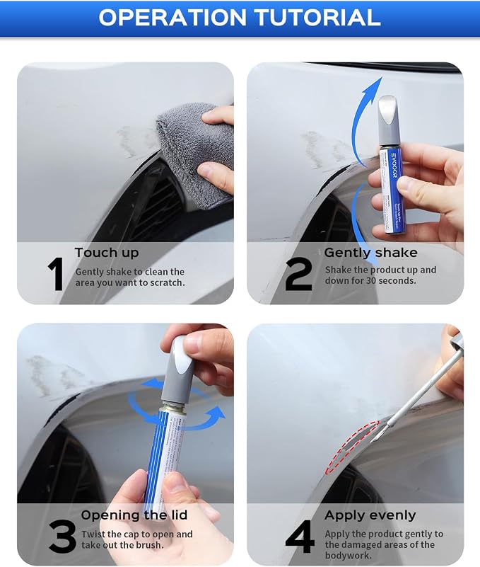 Touch Up Paint For BMW, Automotive Black Car Paint Pen Scratch Repair (Glacier Silver Metallic(A83))