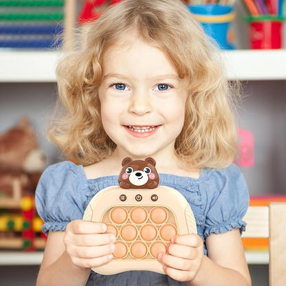 Pop The Target! Handheld Speed Push Game Machine: A Fun Multiplayer Game for Family. Sensory Fidget Toy Christmas Toys Gifts for 6 7 8 9 10 11 12 Years Old Kids Road Trip Car Games Kids Bear