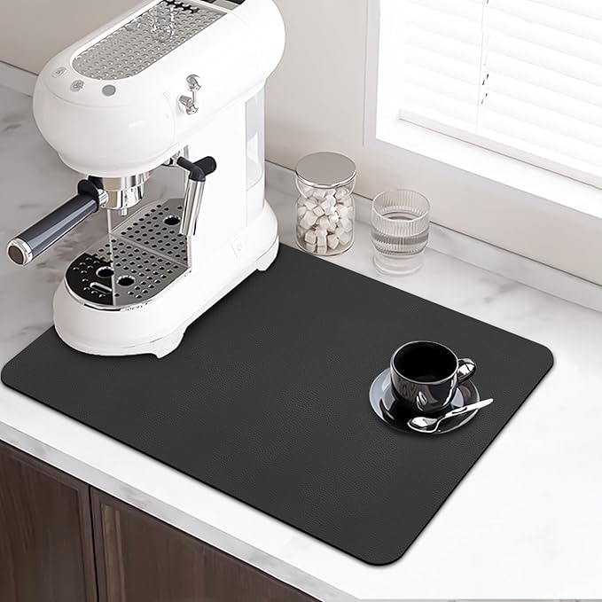 LOPNUR Kitchen Dish Drying Mat, Super Absorbent Dish Drying Pad, Diatomite