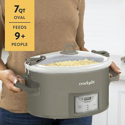 Crock-Pot Locking Lid 6qt Cook and Carry Programmable Slow Cooker Moonshine