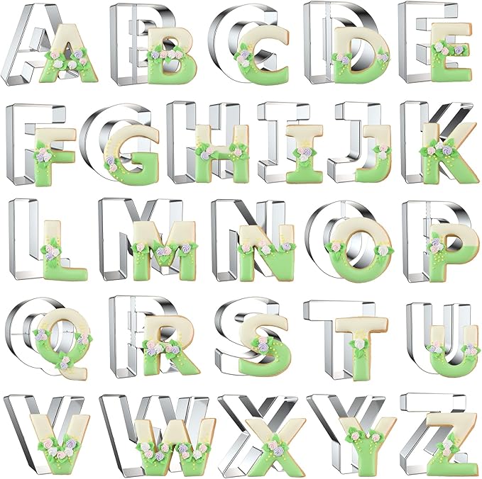 Alphabet Letter Cookie Cutters Shapes Large 3 Inch