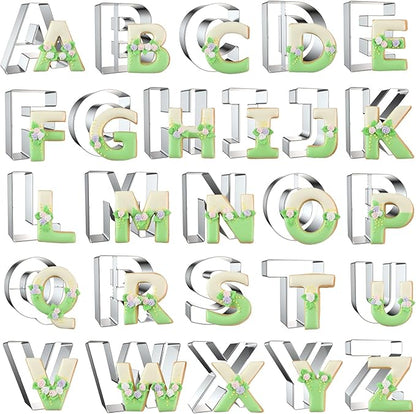 Alphabet Letter Cookie Cutters Shapes Large 3 Inch