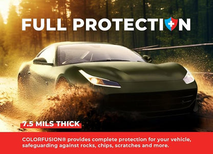 ColorFusion PPF by VViViD, Satin Stealth Combat Green Dry Apply PPF Vinyl Car Wrap Roll 60ft x 5ft