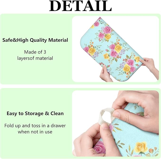 Dish Drying Mat Drainer Pads