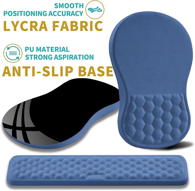 Hokafenle 2 in 1 Ergonomic Mouse Pad Wrist Support & Wrist Rest