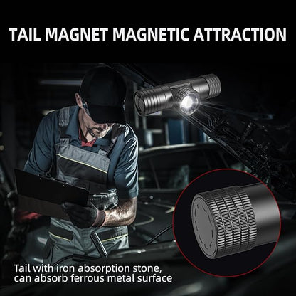 Headlamp Rechargeable, Super Bright Zoomable Headlamps, IPX6 Waterproof, 6 Modes Head lamp LED Rechargeable, Long Running Time Headlight, Hiking, Camping, Outdoors, Work, Family Safety (T11B)