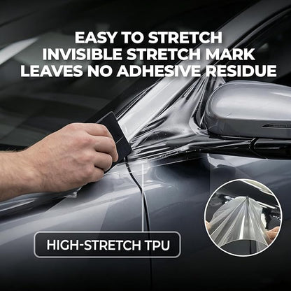 Rockrose Ultra Gloss TPU Clear PPF Film for Car Paint Protection 60 in x 50FT Self-Healing, UV Protection, Scratch & Stain Resistant Hydrophobic, Wet Installation, Strong Adhesive, 7.5 mil Thickness