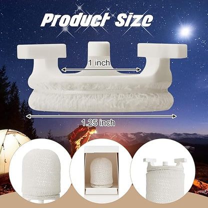 6 Pcs Gas Light Preformed Mantle Gas Lamp Mantles Gaslight Mantles Pre Formed Gas Light Mantel for Indoor Outdoor Gas Lights, White