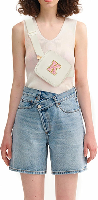 Girl Stuff - Teen Girl Gifts Trendy Stuff,Mini Cross Body Bag for Girls Belt Bag - Cute Fanny Pack for Kids Teen,Crossbody Bag for Women Trendy Belt Bag Waist Packs - Cream,K