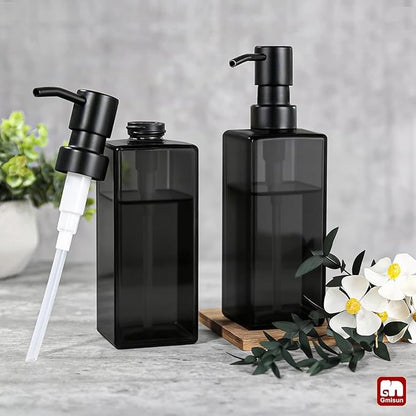 GMISUN Black Glass Soap Dispenser, Hand Soap Dispenser