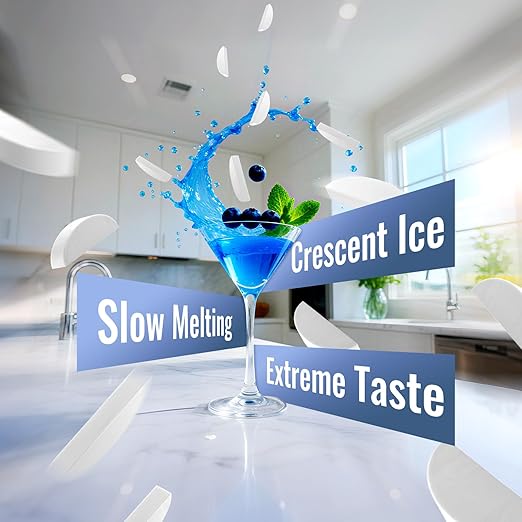 Under Counter Crescent Ice Maker Machine, 15 LBS/Day