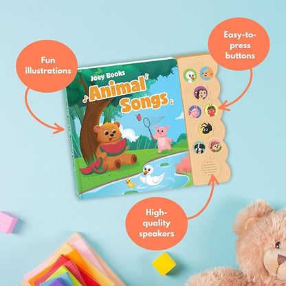 Animal Songs, Press and Play Song Book Nursery Rhymes, Button and Sound Module, Classic Nursery Rhymes and Animal Music