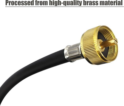 LONGADS Packs of 2 (12 FT) Propane Torch Extension Hose for Propane Tree Distribution Tree Post, T and Y Connector. 1inch × 20 Female Throwaway Cylinder Thread, 1inch × 20 Male Connector