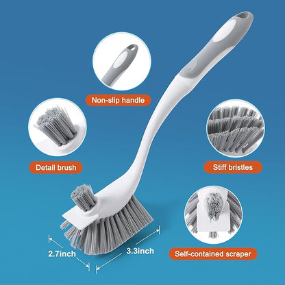 4-Pack Heavy-Duty Dish Scrub Brushes