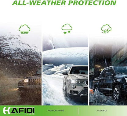 Automotive Floor Mats & Cargo Liner for Forester 2014-2018 All Weather Protection Full Set- Black