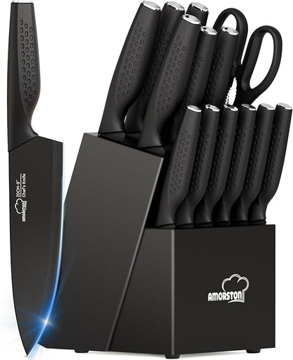 Knife Set, 15 Pieces Kitchen Knife Set