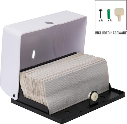 Mind Reader Paper Towel Dispenser, Tri-Fold Towel Holder, Wall Mount