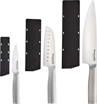 KitchenAid 3 Piece Forged Chef Knife Set High Carbon Japanese Steel, Includes 8