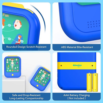 Kids Learning Tablet Educational Learning Pad for Toddlers 2-5 to Learn Alphabets, Numbers, Foods, Time, Music, Talking Cards for Toddlers，Learning Educational Toy Kids Gifts