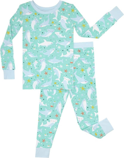 Little Sleepies Two-Piece Pajama Set for Boys & Girls, Soft Viscose from Bamboo Toddler Pajamas for Kids, Family Matching PJs
