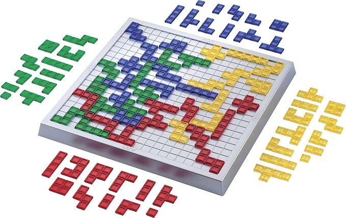 Mattel Games Blokus XL Board Games for Family Night, Brain Games for 2 to 4 Players, Oversized Board and Pieces (Amazon Exclusive)