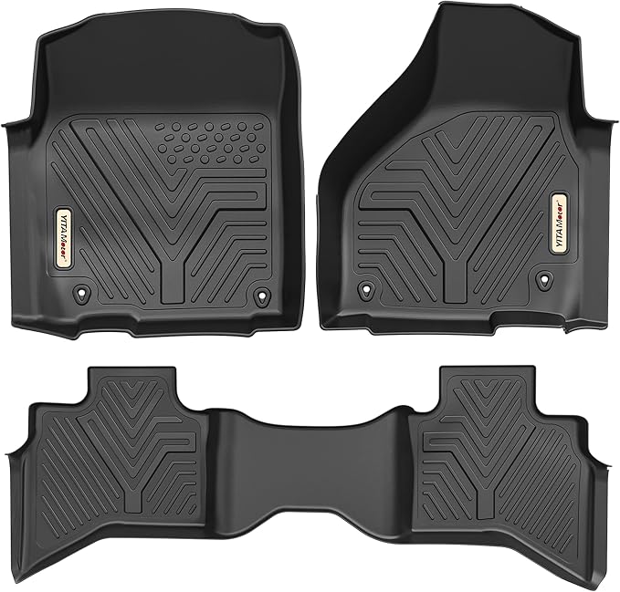 YITAMOTOR Floor Mats Fit for 2019-2024 Ram 1500 Classic Quad Cab, 2012-2018 Dodge Ram 1500 Quad Cab Only, Black